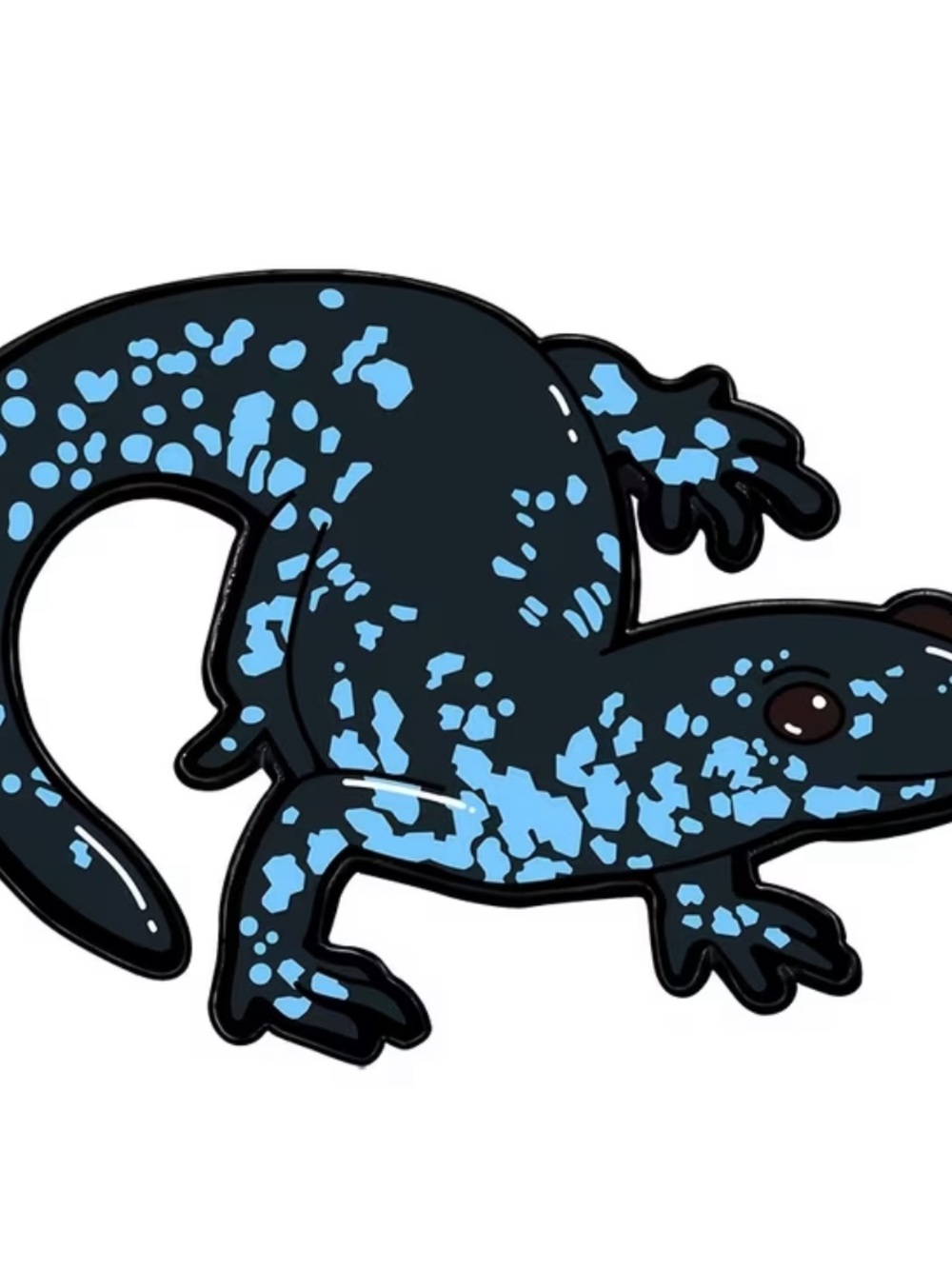Polychrome Blue Speckled Salamander Reptile Decor